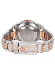 Diamond Rose Gold Iced Out Rolex Datejust
